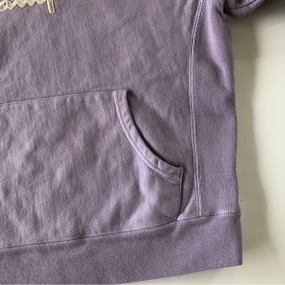 Champion Reverse Weave Womens Hoodie Size M Mauve with full spell out logo - Picture 5 of 15